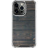 Black Painted Wood iPhone 14 Pro Clear Case
